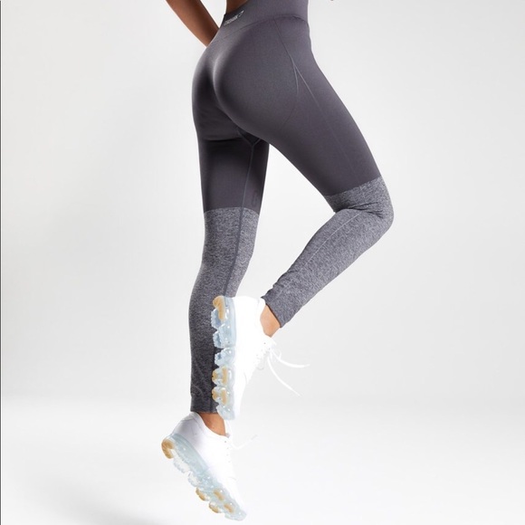 Gymshark Pants - Gymshark Two Tone Seamless Leggings Grey